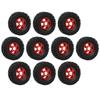6WD Rubber Tires Aluminum Alloy Wheel Hub for WPL B24 B36 1 16 RC Car Upgrade PartRed
