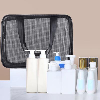 Sac de grande capacité ajouré, rangement de cosmétiques visibles, sac de douche en maille à grande capacité de charge