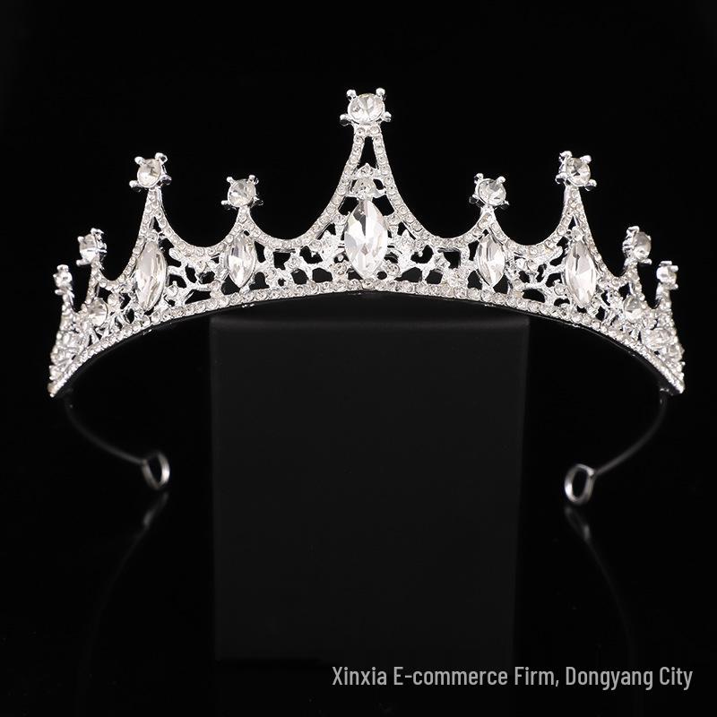 Korean Style Princess Crown: Bridal Headdress  Hair Accessories for Women  Teens