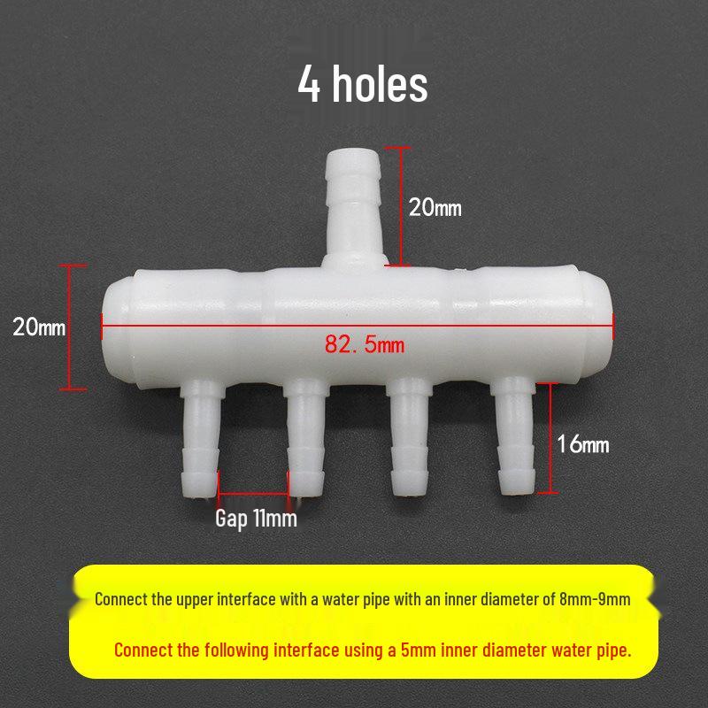 Multi-Port Air Distribution Manifold for Fish Tank Oxygen Pump and Water Flow Splitter