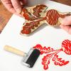 Rubber Roller Wooden Handle Printmaking Roller Paint Brush Ink Eraser Art Craft Painting Tool Printmaking Tool Small Rubber Roll