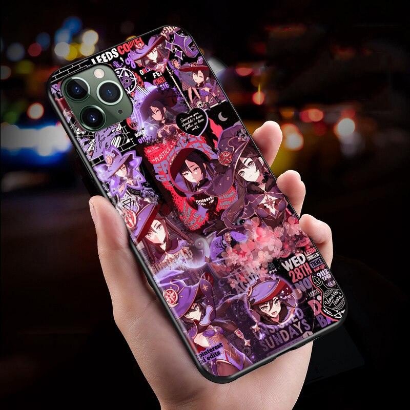Genshin wpływ na Apple iPhone 13 12 11 SE XS XR X 7 8 6 5 S mini Plus Pro MAX 2020 miękki czarny futerał na telefon