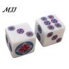 Jeu Multijoueur Dés 2 Pièces 25 MM Set Mahjong, Décoratif pour Jeu de Société, Fête Thème Casino Plateau, Accessoires Mah Jongg, Cadeau Hommes Femmes Six Faces