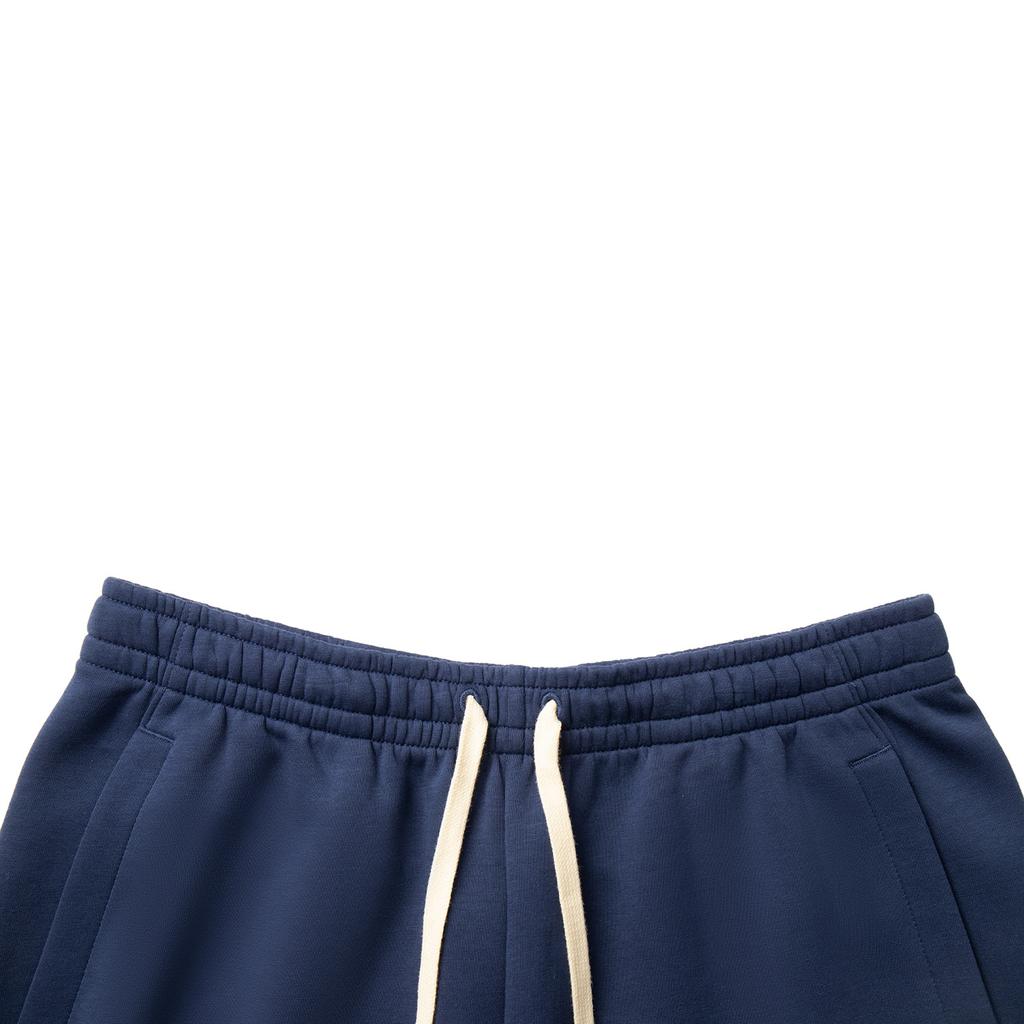 Li Ning Basketball Series Lässige Einfache Schnürhose mit Bündchen und Buchstabenprint Gestrickte Sporthose Herrenhose Tiefmarineblau AKLV215-2