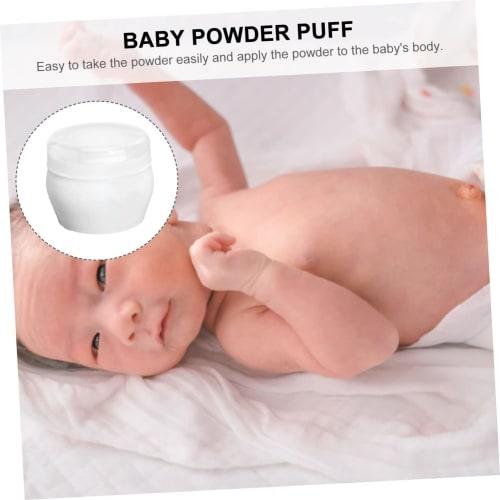 Beavorty 2-Pack Plush Baby Powder Puffs, Automatic Powder Sprayer with Handle, Dehumidifying, Comfortable for Skin