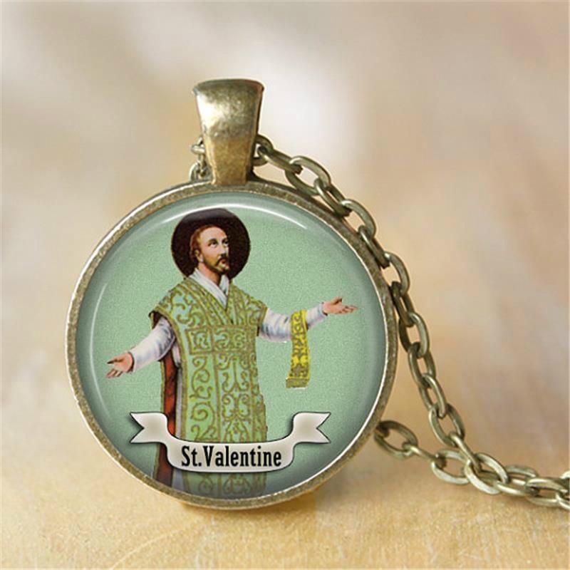 Buy 1pcs Lot Bestselling Saint Valentine Logo Necklace Pendant Saint ...
