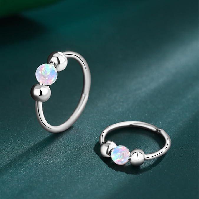 18G Hinged Spiral Nose Hoop for Rook, Conch, Cartilage, Daith, and Tragus Piercings - Stainless Steel Closed Ring