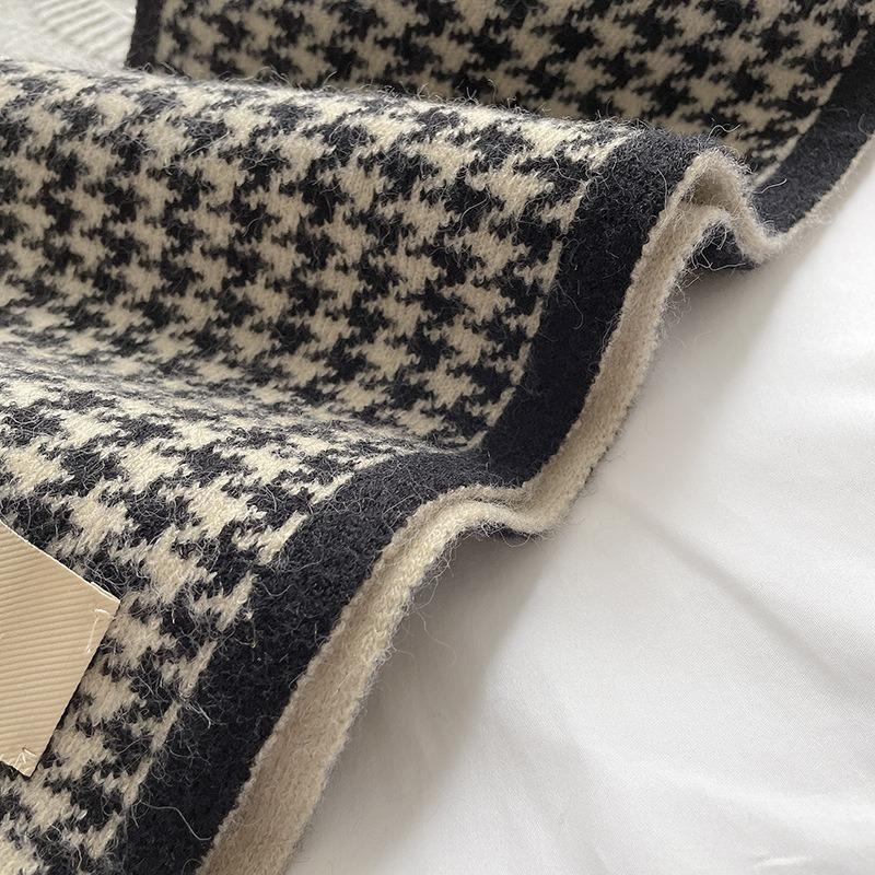 Sub-scarf women's autumn and winter new versatile student knitted wool warm scarf men's trend