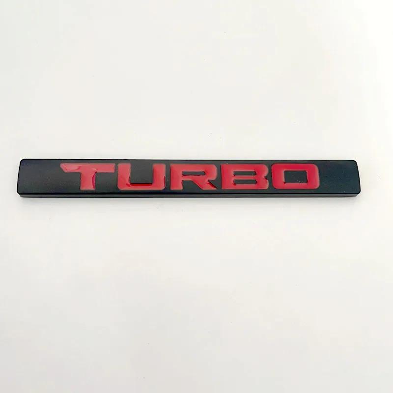 New 3D Metal Turbo Logo Car Rear Trunk Emblem Badge Sticker Accessories For Hot Volkswagen Ford Nissan Toyota Honda Volvo Opel