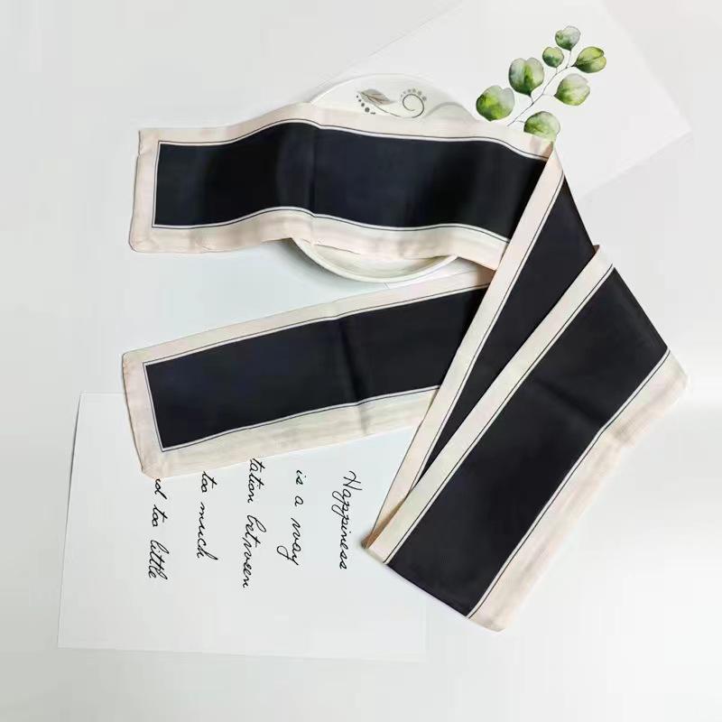 Korean Style Silk Scarf and Hairband Set - Versatile Women's Accessory for Summer