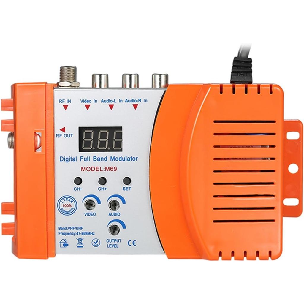 Modulator Converter, Weytoll Compact Modulator, Audio Video TV Converter, Demodulator Adapter w/Antenna in/Out & Channel Switch Signal Amplifier