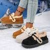 Fashion Winter Warm Snow Boots Women's Cotton Shoes with Thick Soft Soles for Outdoor Wear Comfortable Warm At Home Women Ankle Boots