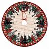 Christmas Tree Skirt Short Plush Decor With Bell Pattern For Holiday Festive Decor