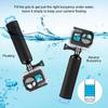 PU868B Floating Handle Grip Waterproof Selfie Stick with 1/4in Adapter & Wrist Strap Compatible with NaGopro   12/11/10/9 NaInsta360    Ac