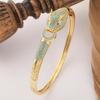 European and American Retro New Leopard Bracelet Exaggerated Trendy Zircon Leopard Open Bracelet Bracelet