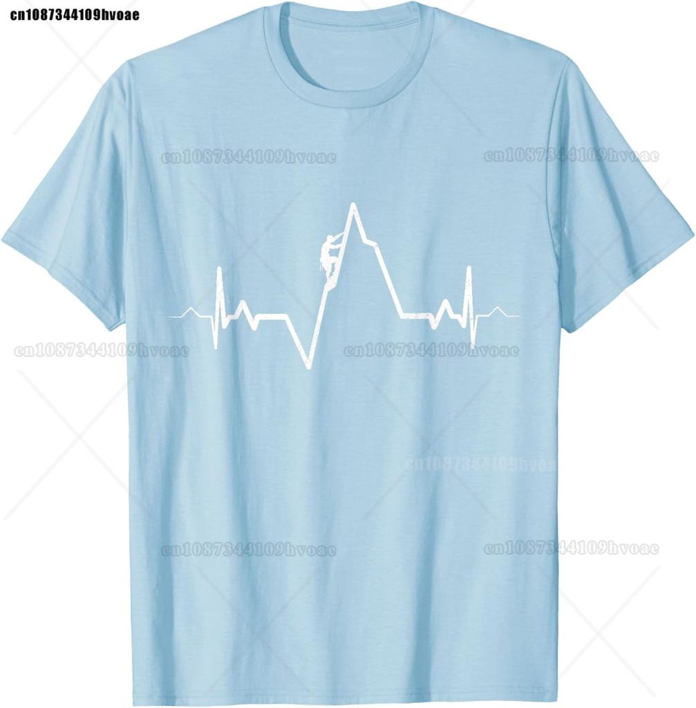 Climbing T-Shirt Heartbeat Rock Mountain Bouldering Gift T-Shirt