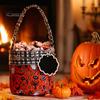 Decorative Gift Storage Halloween Pumpkin Ghost Treat Tote, Cute Lace Handle Candy Basket for Portable Container Kids, Spooky Bag Trick or Treat,