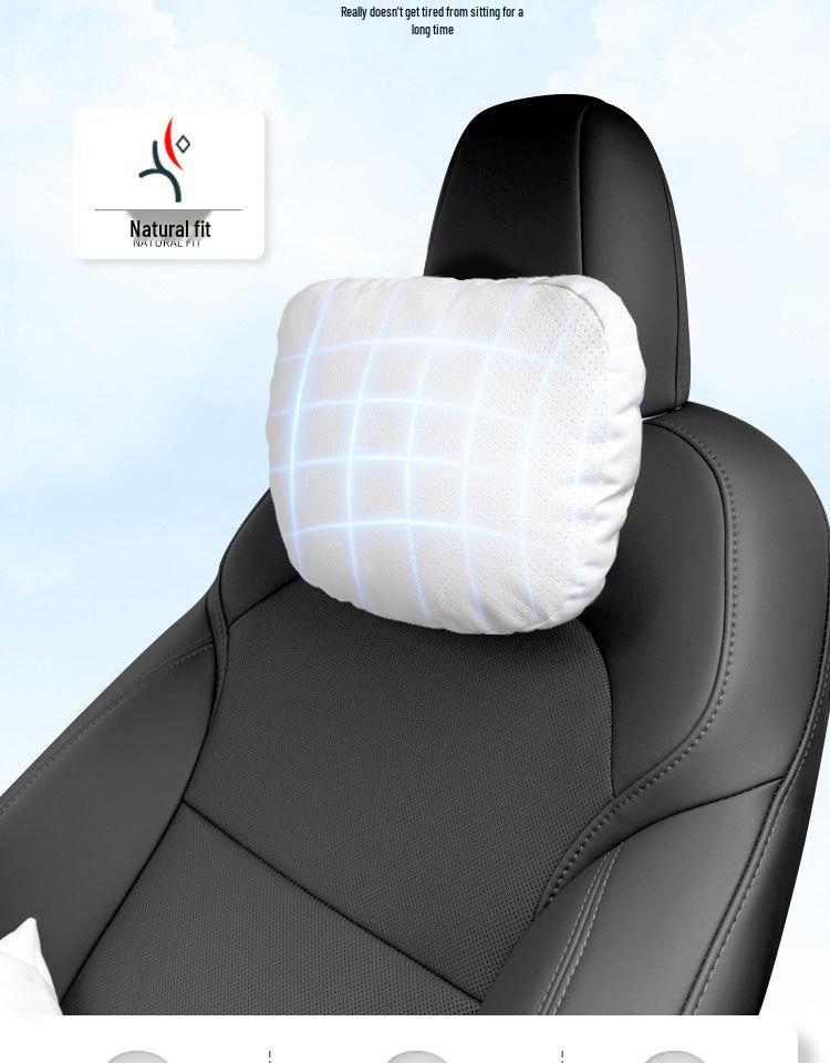 High-End Suede Neck & Lumbar Support Pillow for All Tesla Models