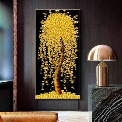 Golden Tree Rich Money Nordic Art Canvas Painting Wall Art Poster Stampe Immagini da parete per soggiorno Home Wall Cuadros Decor Senza cornice