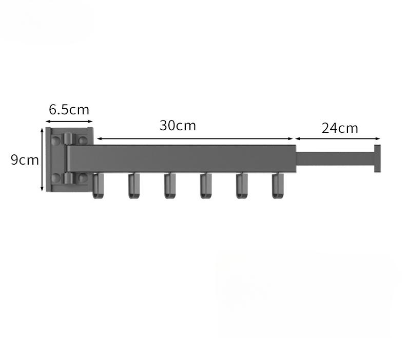 Aluminum Folding Clothes Drying Rack, Foldable Telescopic Wall-mounted Collapsible Drying Rack for Balcony Laundry Bathroom