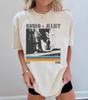Damen T-Shirt aus Baumwolle mit Aufdruck des Films Romeo und Julia Streetwear Stil Oversized Lässig Unisex Kurz Geeignet für Alle Jahreszeiten