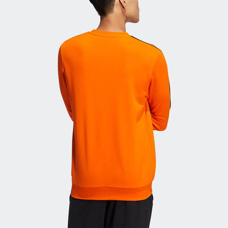 Męski sweter adidas neo Ce 3s Swt Casual Sports z okrągłym dekoltem Pomarańczowy HD4669