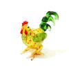 Easter Cock Glass Miniature Figurine Cute Rooster Statue Ornament Home Table Decoration Collection Holiday Party New Year Gifts