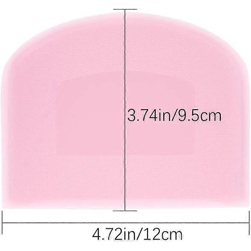 2Pcs 4.72x3.74 Inch/12x9.5cm Dough Scraper Plastic Pastry Cutter Bowl Scrapers Dough Bread Cutters Multipurpose Kitchen Tool for Cake Decorating Bakin