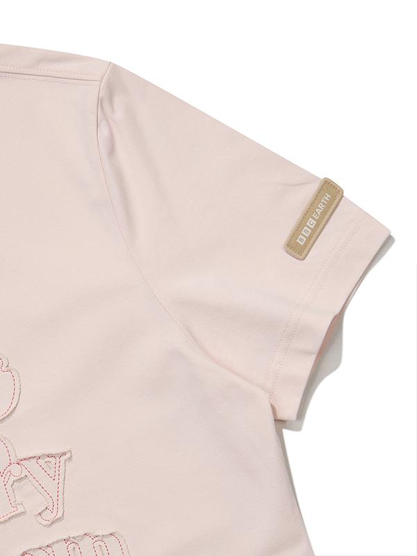 BBC EARTH Stitch Cutoff Short Sleeve T-Shirt_Light Pink