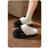 Thick and Warm Cotton Slippers with Added Velvet, Suitable for Women To Wear Outside In Winter. Soft Soled Plush Slippers for Home and Indoor Use