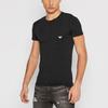 Emporio Armani Logo Solid Color Short Sleeve T-Shirt Men Tops Black 1110351-P7250-0020
