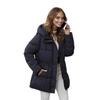 European & American Women's Mid-Length Hooded Down Cotton Jacket - Slimming, Thick, and Trendy Coat.