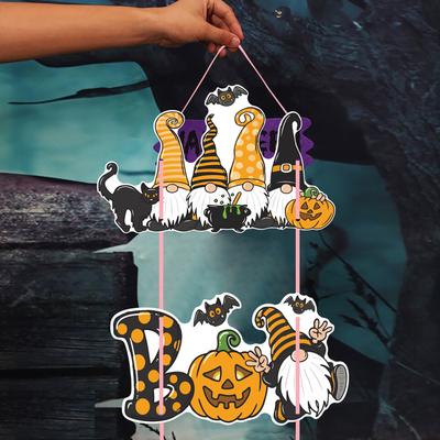 Hanging Door Signs Ghost Bat Lightweight Colorfast Various Styles Scary Halloween Banner For Home Decor
