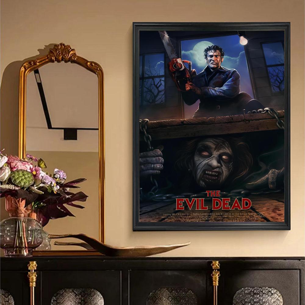 1pc Classic Horror Movie The Evil Dead Abstract Vintage Poster HD Posters Home Room Bar Cafe Decor Art Wall Painting Picture
