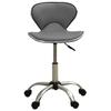 Barber Stool Gray Faux Leather
