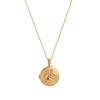 gold flower opening, closing necklace