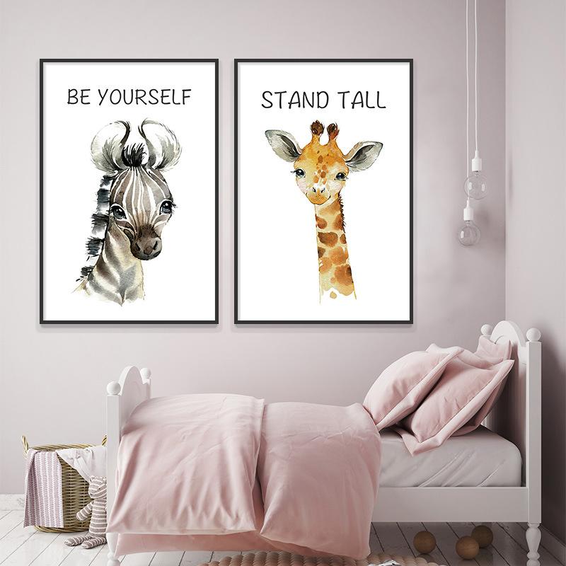 Baby Animal Es Posters Paintings Lion Giraffe Monkey Art Children S Room Decoration Painting At Affordable Free Real Reviews With Photos Joom - Giraffe Print Wall Stickers Baby Animal Es Posters Paintings Lion Giraffe Monkey Art Children S Room Decoration Painting At Affordable Free Real Reviews With Photos Joom - Giraffe Print Wall Stickers
