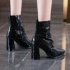 Pointed Toe Woman Short Shoes Autumn Very High Heels Ankle Boots for Women Heeled Spring 2025 Pu On Offer Promotion Hot Booties