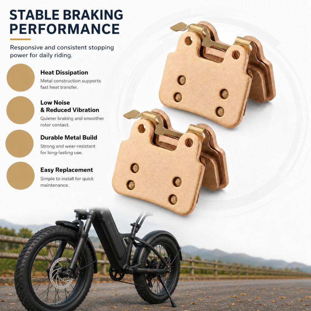 Bicycle Disc Brake Pads for Ridstar Q20/ Q20mini/ Q20 Pro/ Mn26/ H20 Pro/ Dc26 Electric Bikes