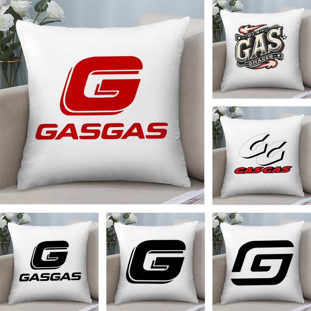 Motorcycle GGasGas Cushion Cover Soft Plush Fabric DoubleSided Printed Sofa Cushion Cover for All Seasons Home Decor Gift