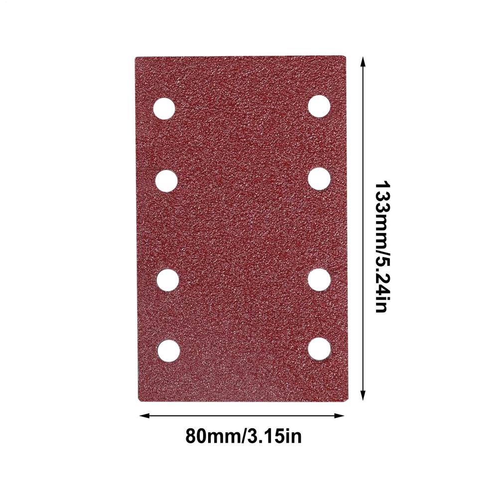 

Sander Pads 120 Pieces 12-Grade Grits Orbital Sander Sandpaper Replacement Parts Dust Extraction For Glass Deck Carpenters Wood червоний