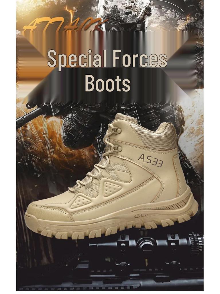 New Style Combat Military Boots for Men - Outdoor Hiking, Camping, and Desert Work Footwear