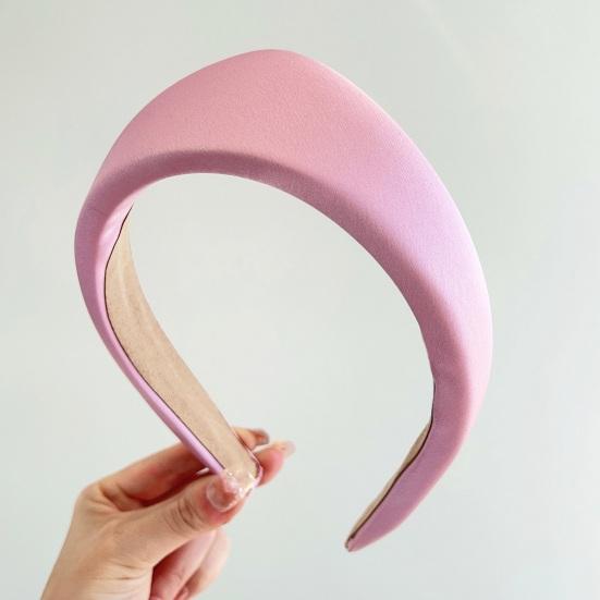 Women Headband Wide Brim Satin Triangle Headband Face Shaping Makeup Washing Hair Hoop Non-Painful Daily Hair Accessory
