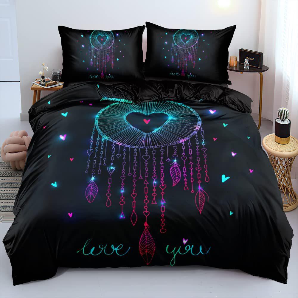 Black Game Handle Three-Piece Quilt Cover 3D Digital Printing Bedding Set Bed Cover