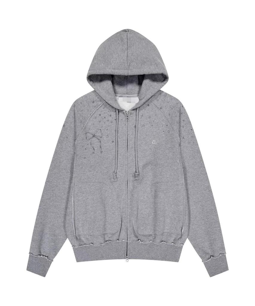 Korean Style Star Print Hooded Sweatshirt for Women