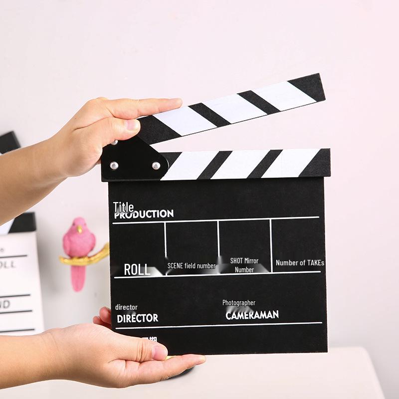 Wooden Director's Clapboard: Film & TV Prop for Photography and Decor