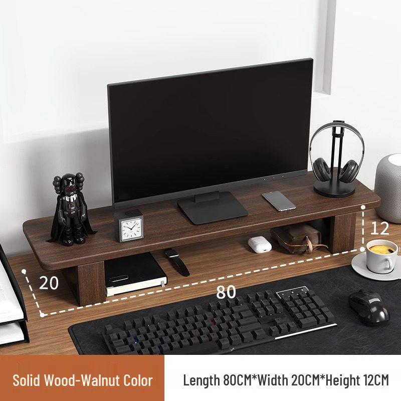 Solid Wood Monitor and Laptop Stand Riser