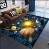 Cartoon Planet Crystal Velvet Carpet Large Size Living Room Bedroom Non-slip Rug Sofa Coffee Table Blanket Kids Room Mat