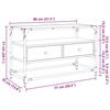VidaXL TV Cabinet with Glass Top Brown Oak Engineered Wood, TV Stand, Media Cabinet, Hi-Fi Cabinet, TV Unit, 846063