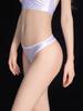 Sexy Women Low Waist Micro Mini G-String Oil Glossy Shiny Sheer See Through T-Back Thong Lingerie Exotic Micro Sexy Underwear